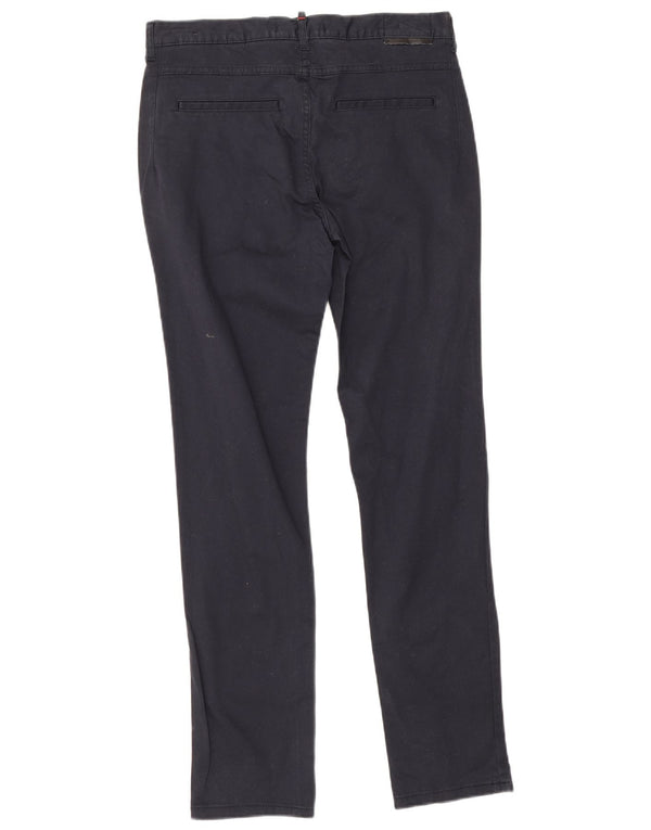 Zara Mens Slim Fit Chino Trousers EU 40 Medium W31 L30 Navy Blue Cotton