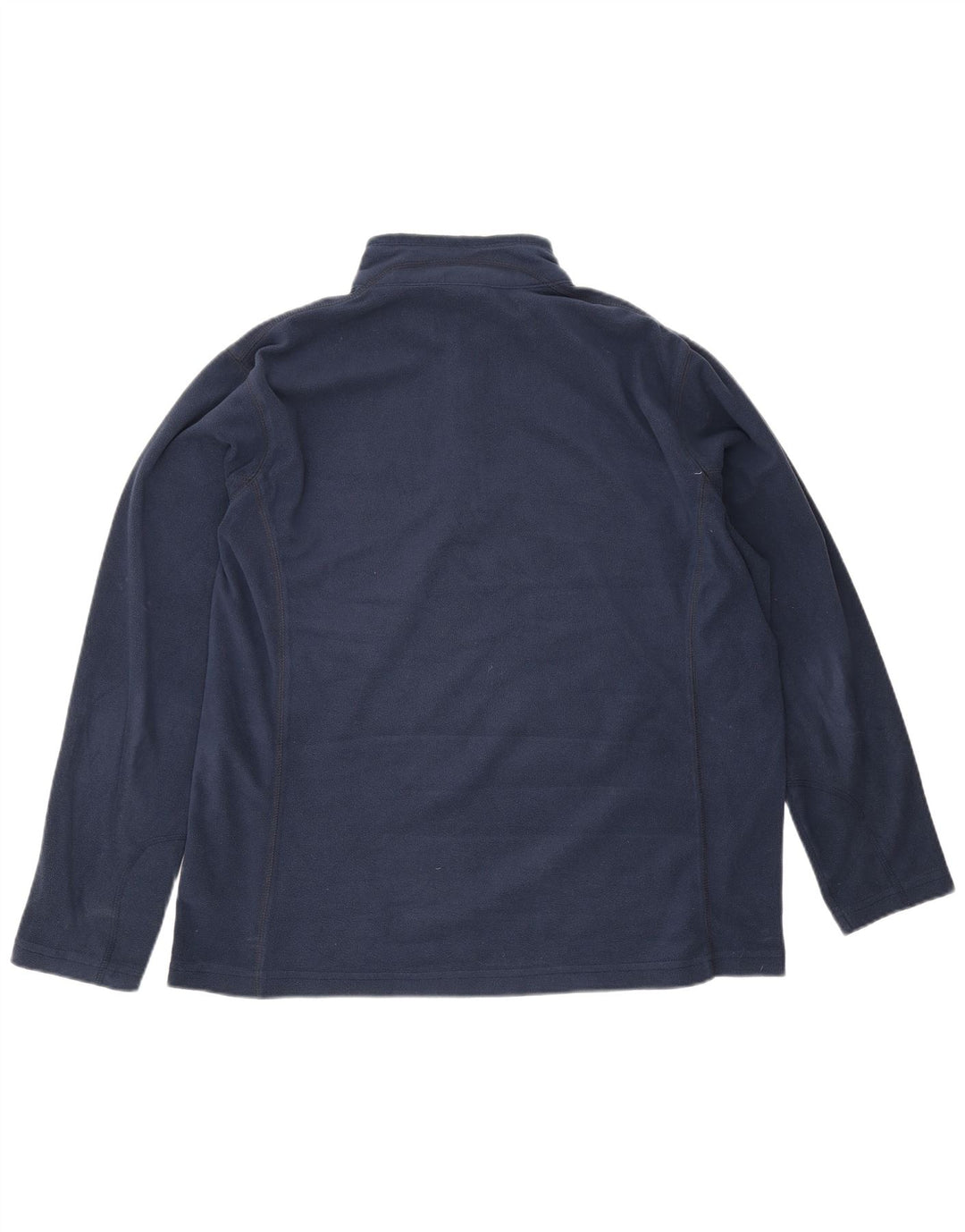 Columbia Mens Zip Neck Fleece Jumper Large Navy Blue