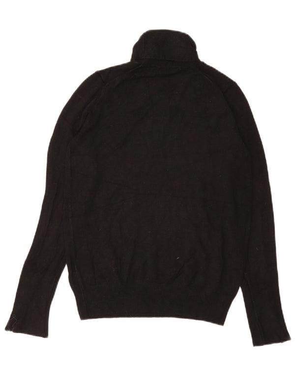 Zara Womens Roll Neck Jumper Sweater UK 8 Small Black