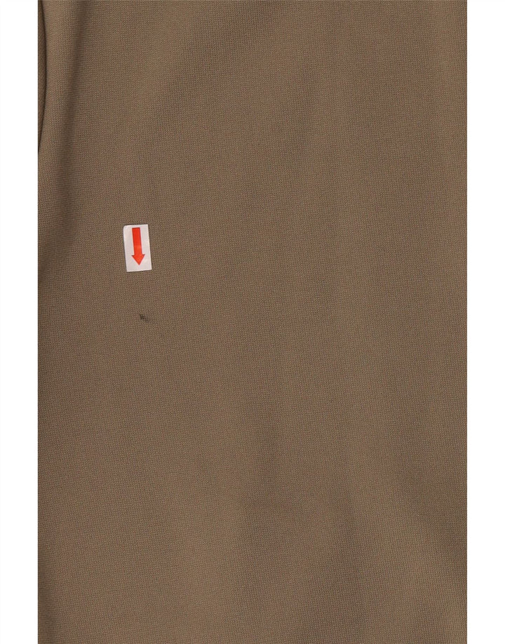 Adidas Womens Zip Hoodie Sweater UK 12 Medium  Khaki Polyester