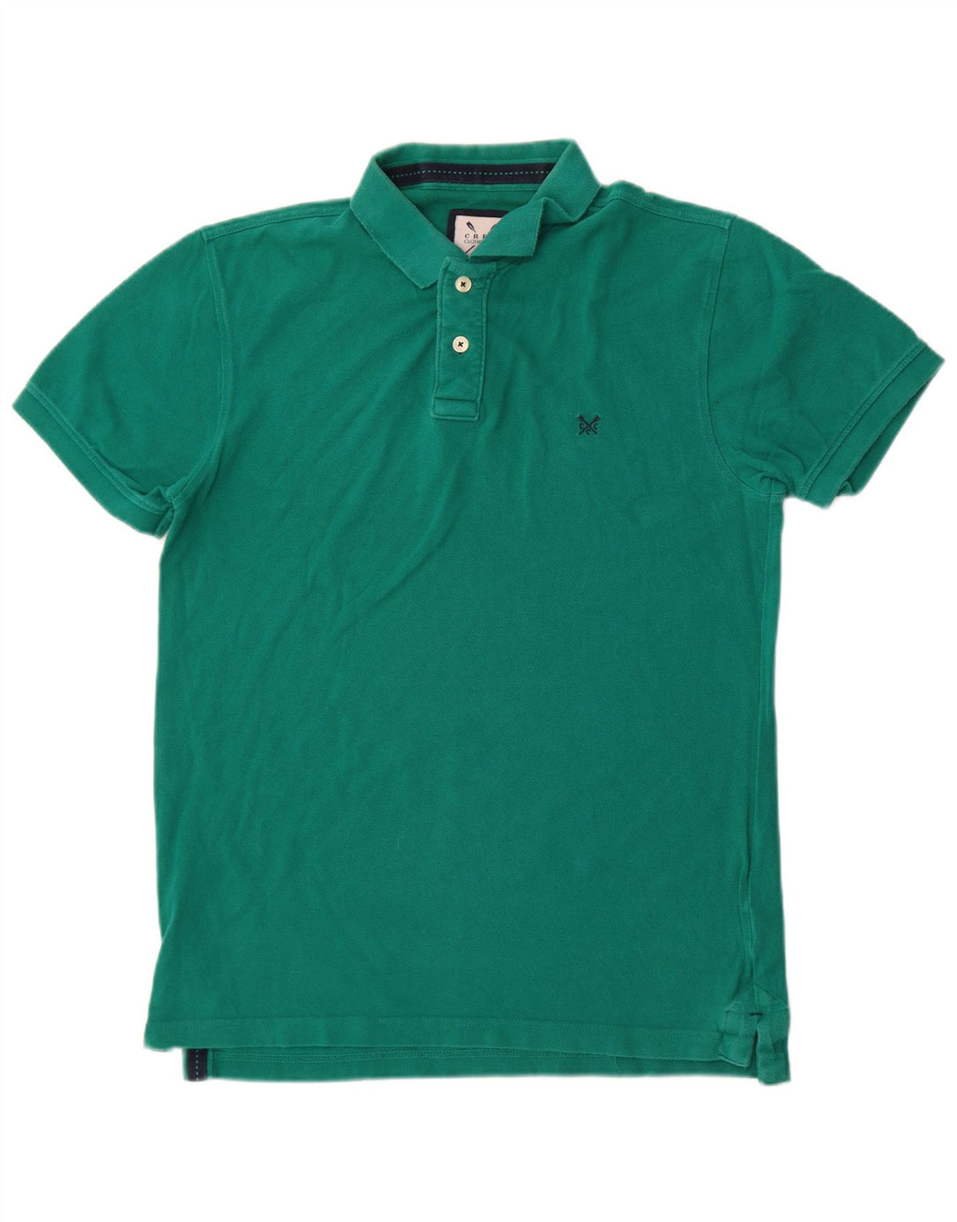 Crew Clothing Mens Polo Shirt Medium Green Cotton