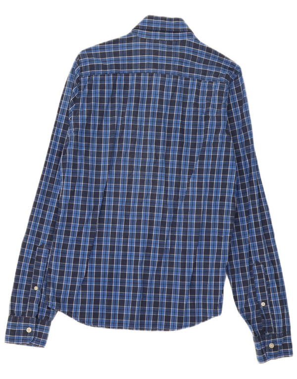 Hollister Mens Shirt Medium Blue Check Cotton