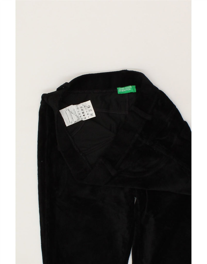 BENETTON Girls Skinny Corduroy Trousers 11-12 Years  2XL W26 L28 Black Vintage Benetton and Second-Hand Benetton from Messina Hembry 