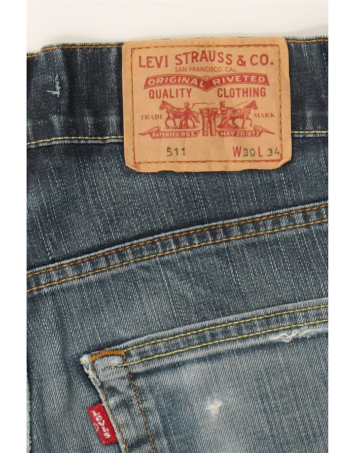 LEVI'S Mens 511 Slim Jeans W30 L29 Blue Cotton Vintage Levi's and Second-Hand Levi's from Messina Hembry 