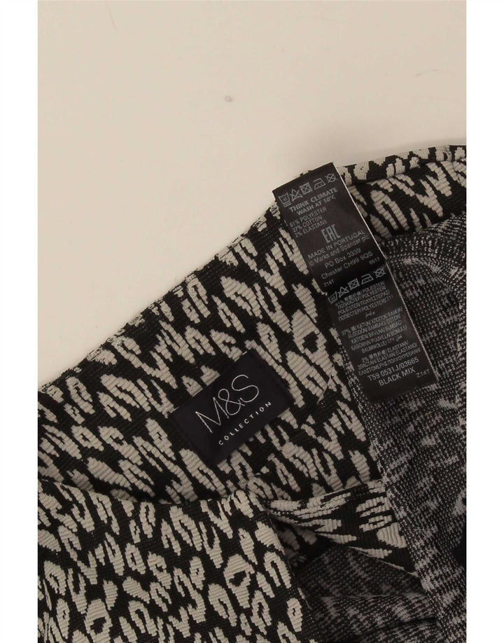 Marks & Spencer Womens Open Blazer Jacket UK 8 Small Black Animal Print
