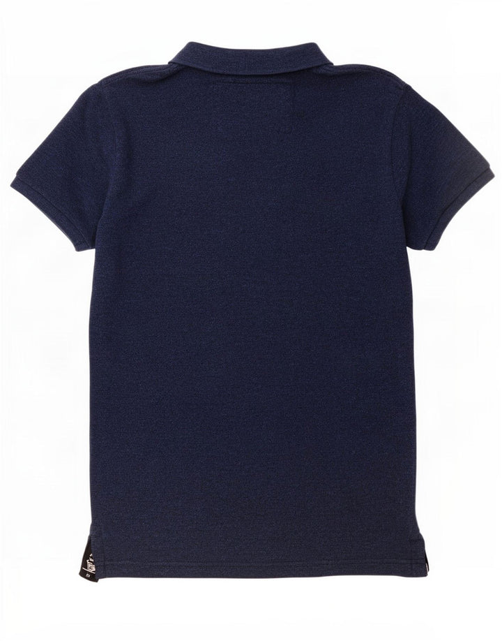 Superdry Mens The Classic Polo Shirt Medium Navy Blue Cotton