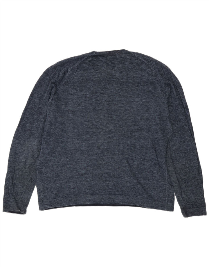 Marks & Spencer Mens Blue Harbour Crew Neck Jumper Sweater Large Navy Blue