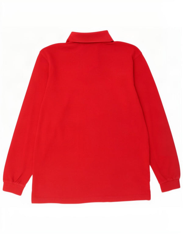 Kappa Mens Long Sleeve Polo Shirt Large Red Cotton
