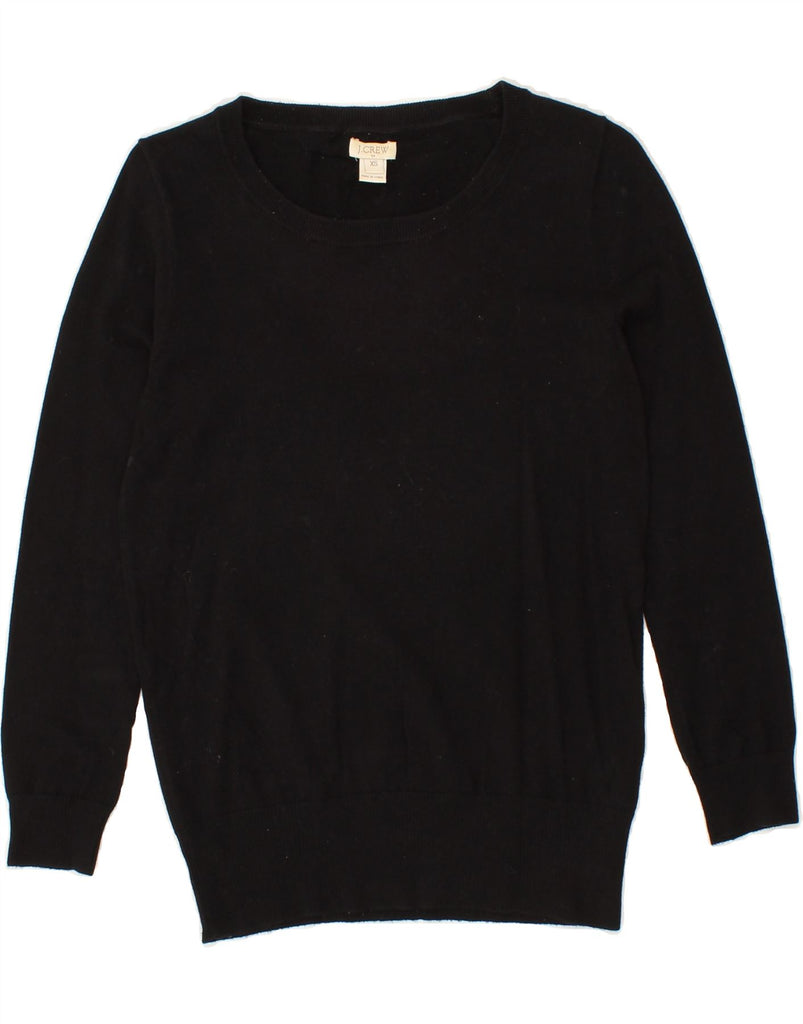 J. CREW Womens Boat Neck Jumper Sweater UK 6 XS Black Cotton Vintage J. Crew and Second-Hand J. Crew from Messina Hembry 