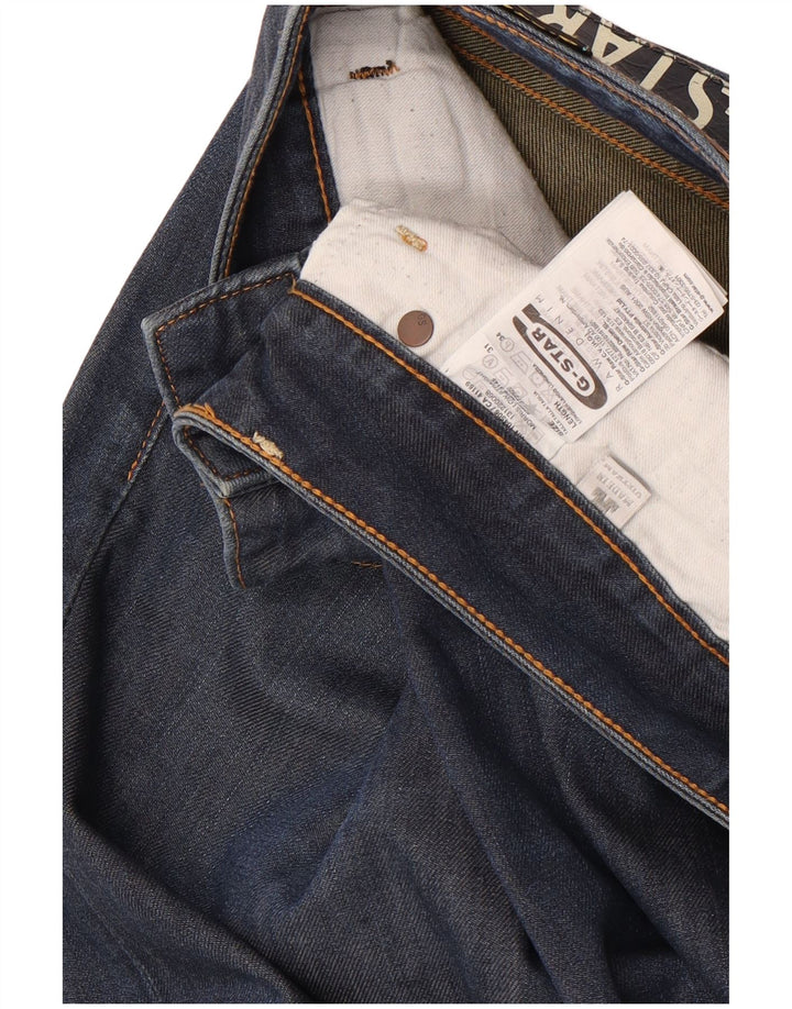 G-Star Mens Straight Jeans W31 L34 Navy Blue Cotton