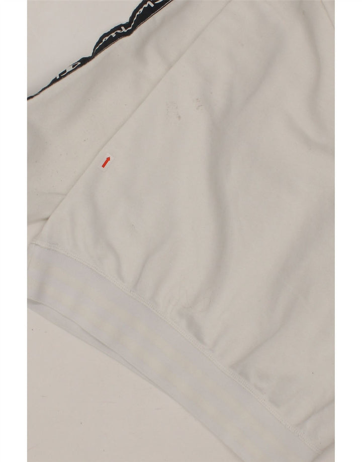 CHAMPION Mens Graphic Hoodie Jumper Medium White Colourblock Cotton Vintage Champion and Second-Hand Champion from Messina Hembry 