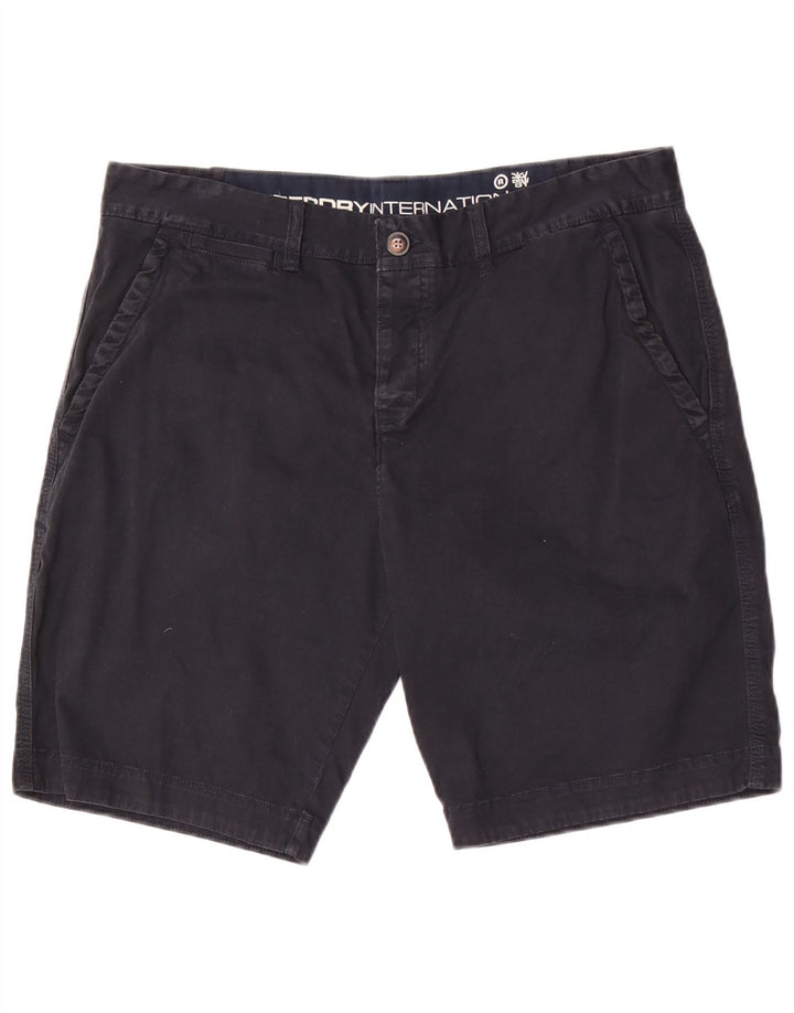Superdry Mens Chino Shorts XL W36  Black Cotton