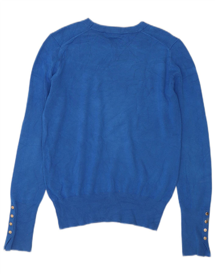 Zara Womens Boat Neck Jumper Sweater UK 10 Small Blue