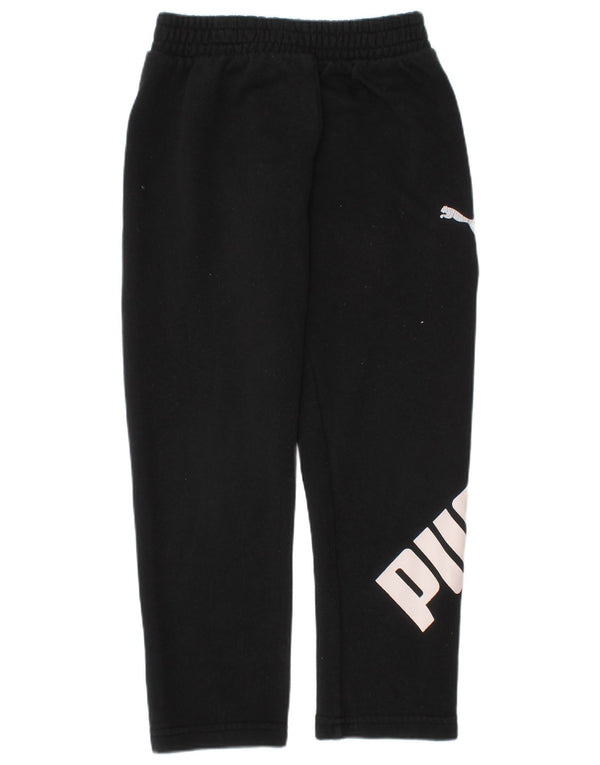 Puma Boys Graphic Tracksuit Trousers 4-5 Years  Black Cotton