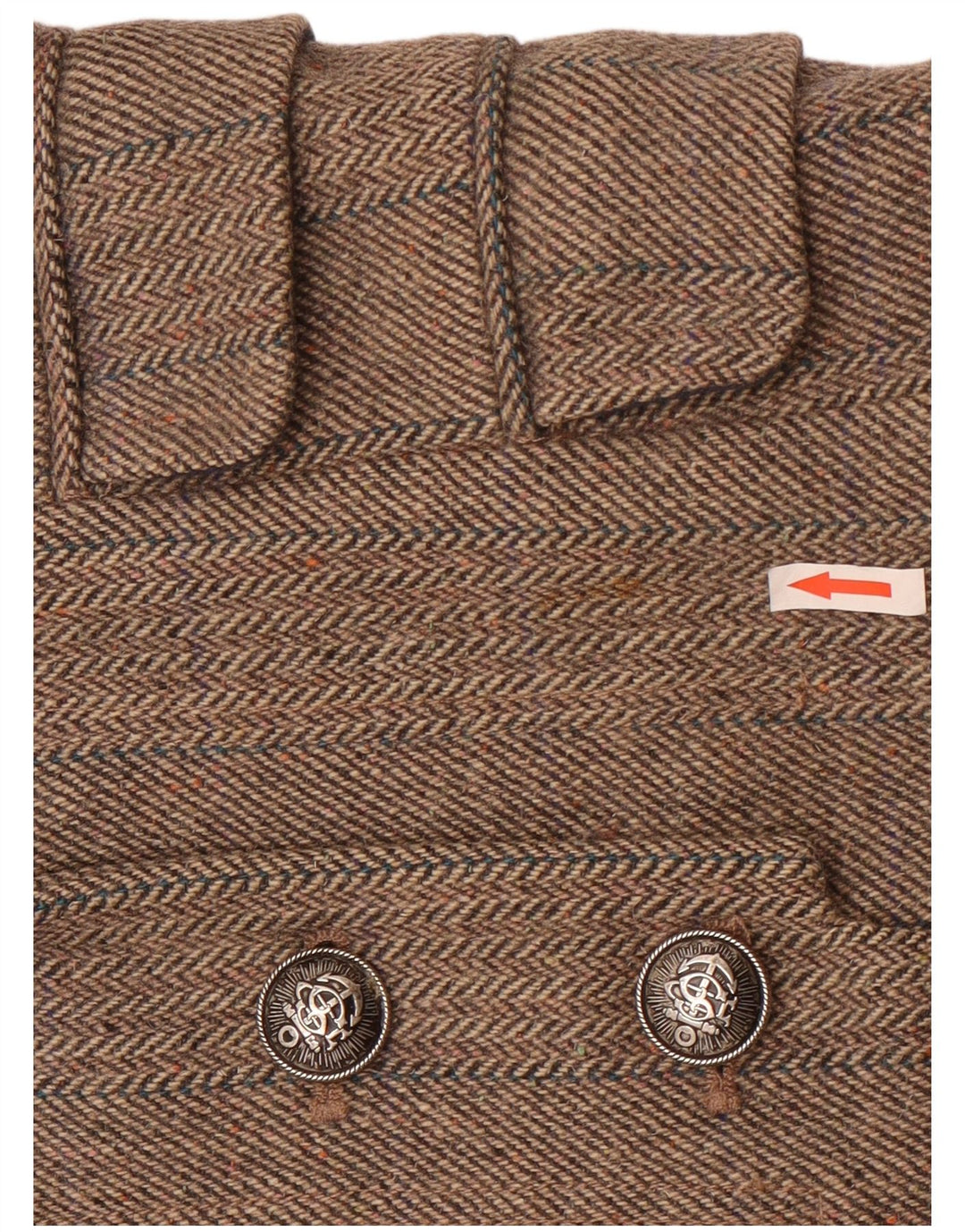 Superdry Womens 3 Button Blazer Jacket UK 14 Large Grey Herringbone Wool