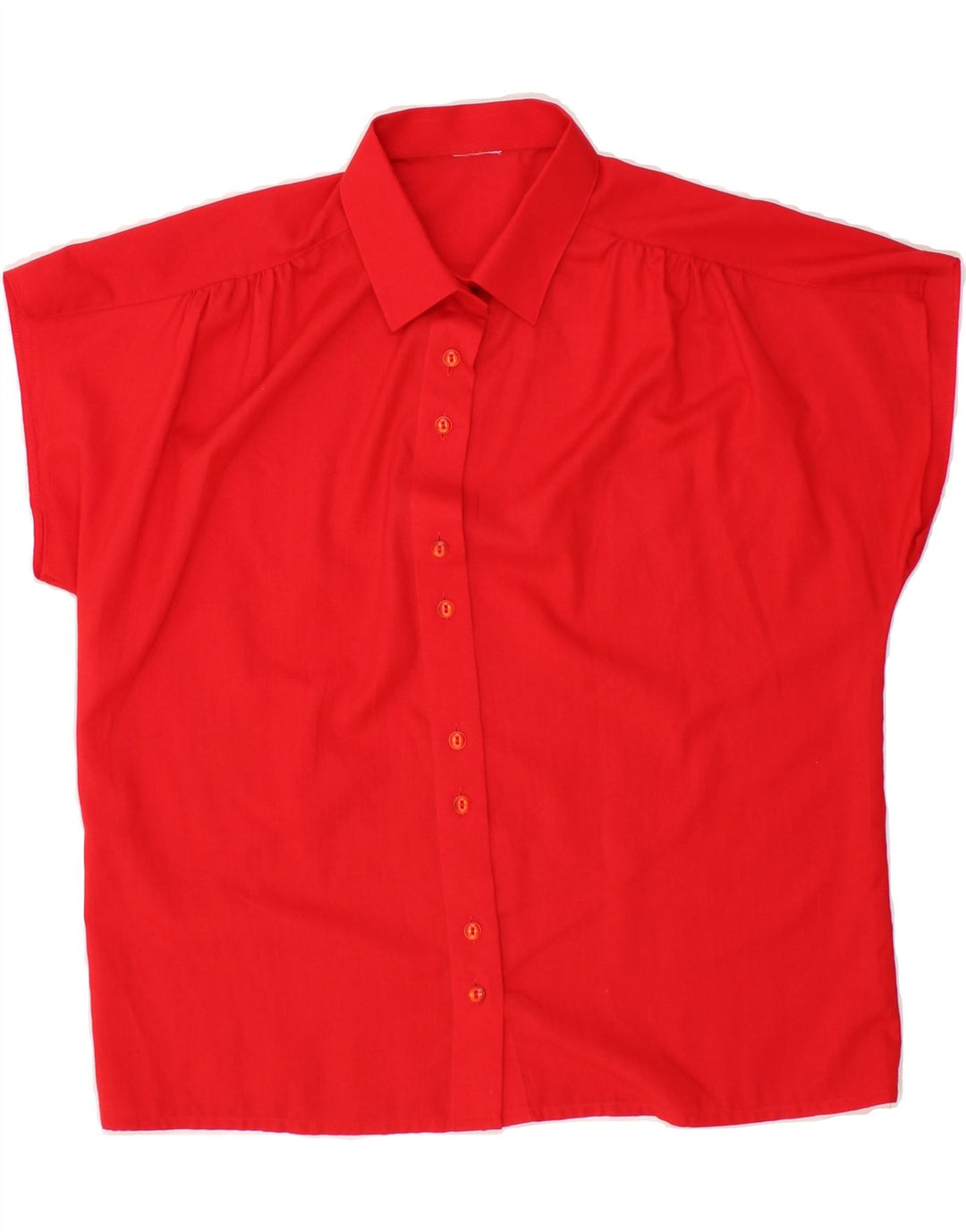 VINTAGE Womens Sleeveless Shirt Blouse UK 16 Large Red Vintage Vintage and Second-Hand Vintage from Messina Hembry 