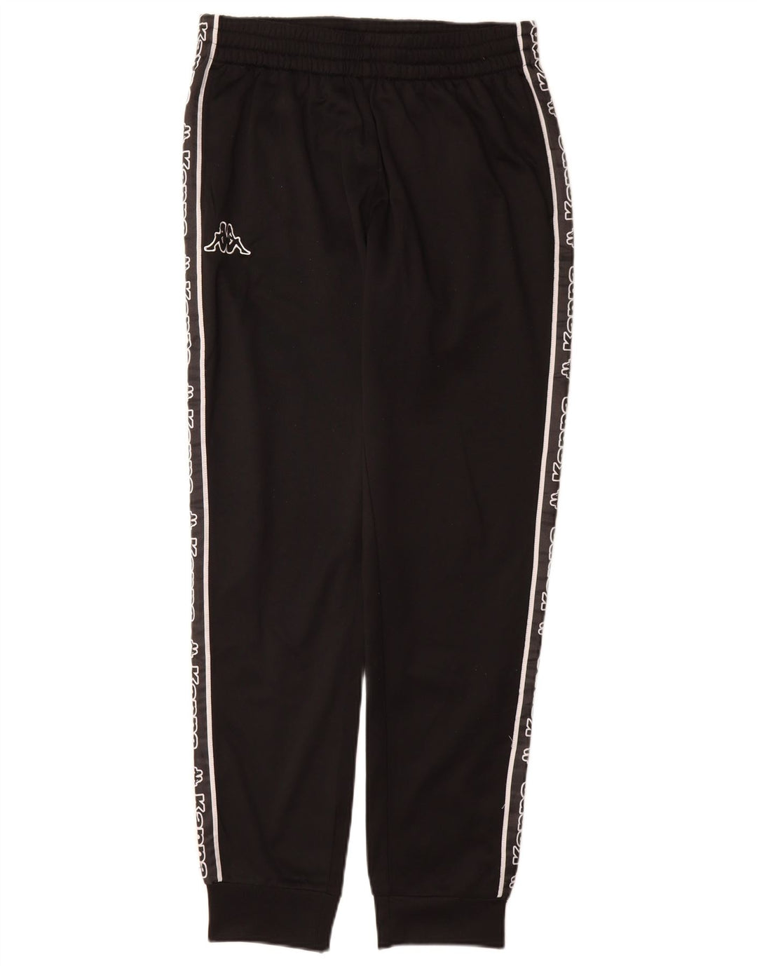 Kappa Mens Graphic Tracksuit Trousers Joggers Small Black Polyester