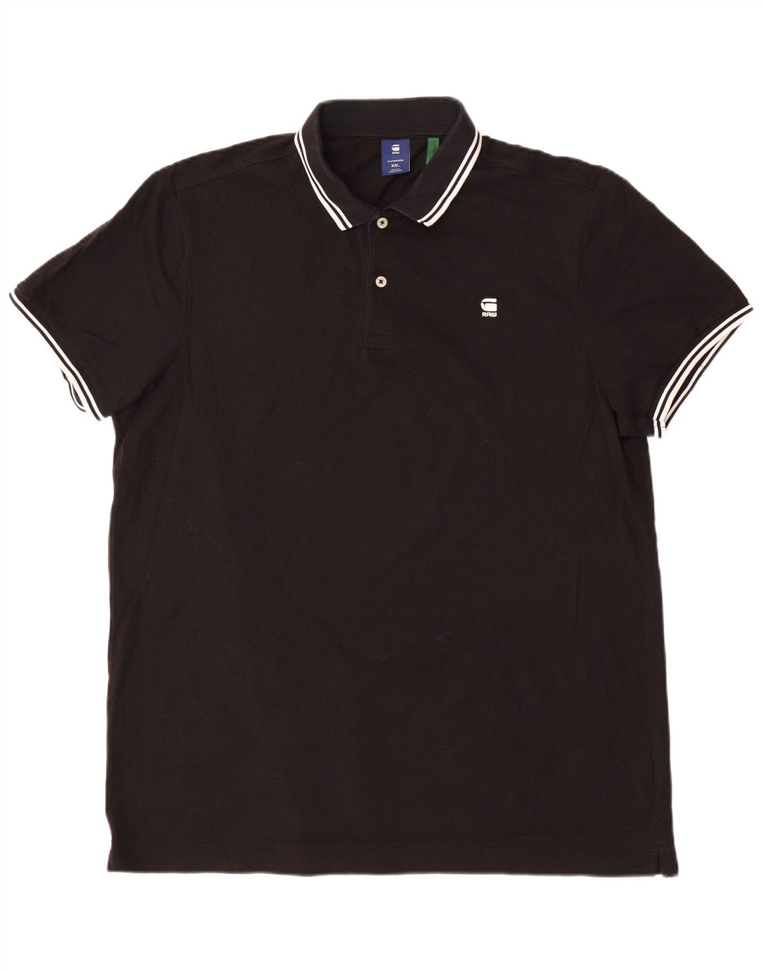 G-STAR Mens Polo Shirt 2XL Black Cotton