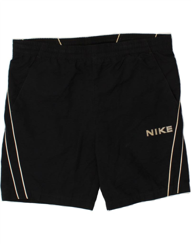 NIKE Mens Sport Shorts UK 31/33 Medium Black Polyester | Vintage Nike | Thrift | Second-Hand Nike | Used Clothing | Messina Hembry 