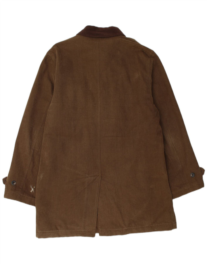 Magee Mens Overcoat UK 42 Large Khaki Cotton