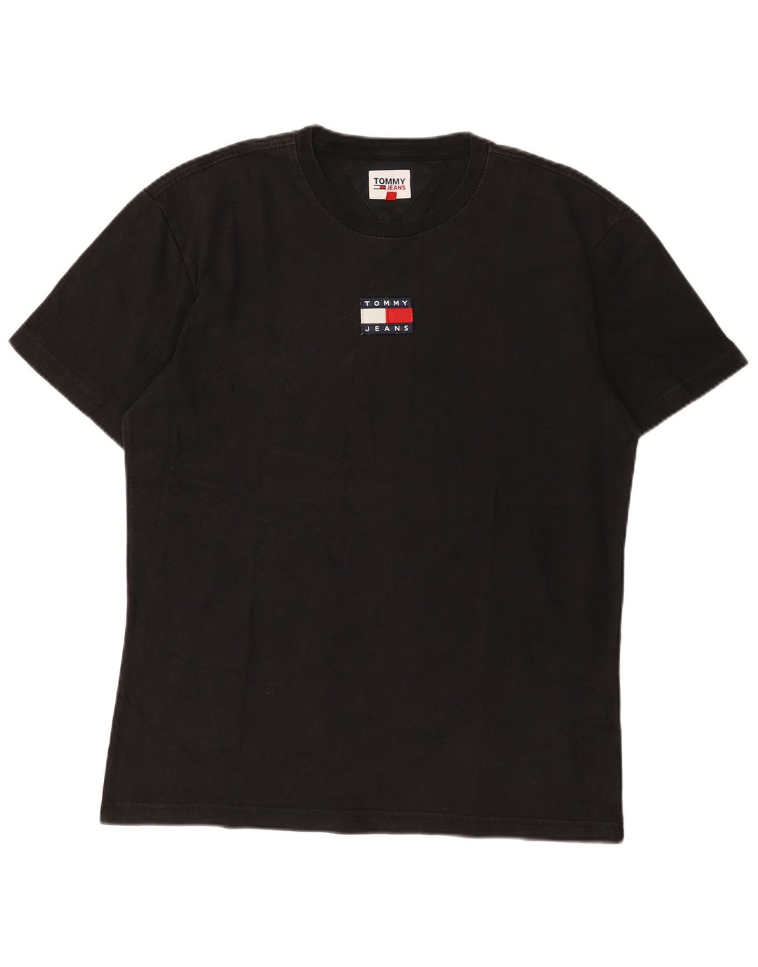 Tommy Hilfiger Mens T-Shirt Top Large Black Cotton