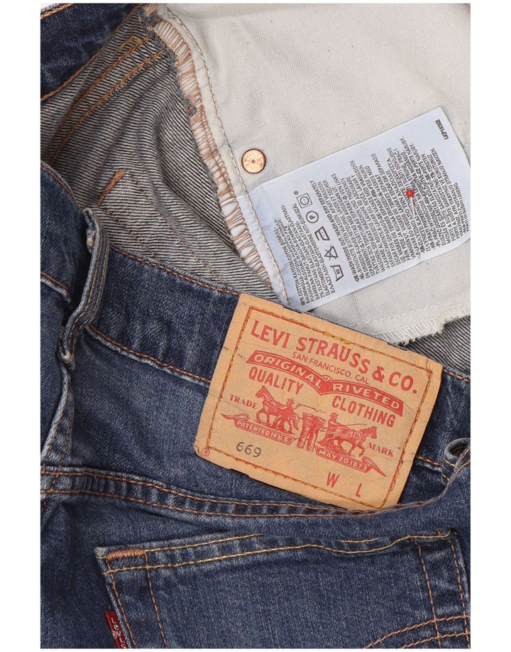 Levi's Womens 669 Mini Denim Skirt W32 Large Navy Blue Cotton