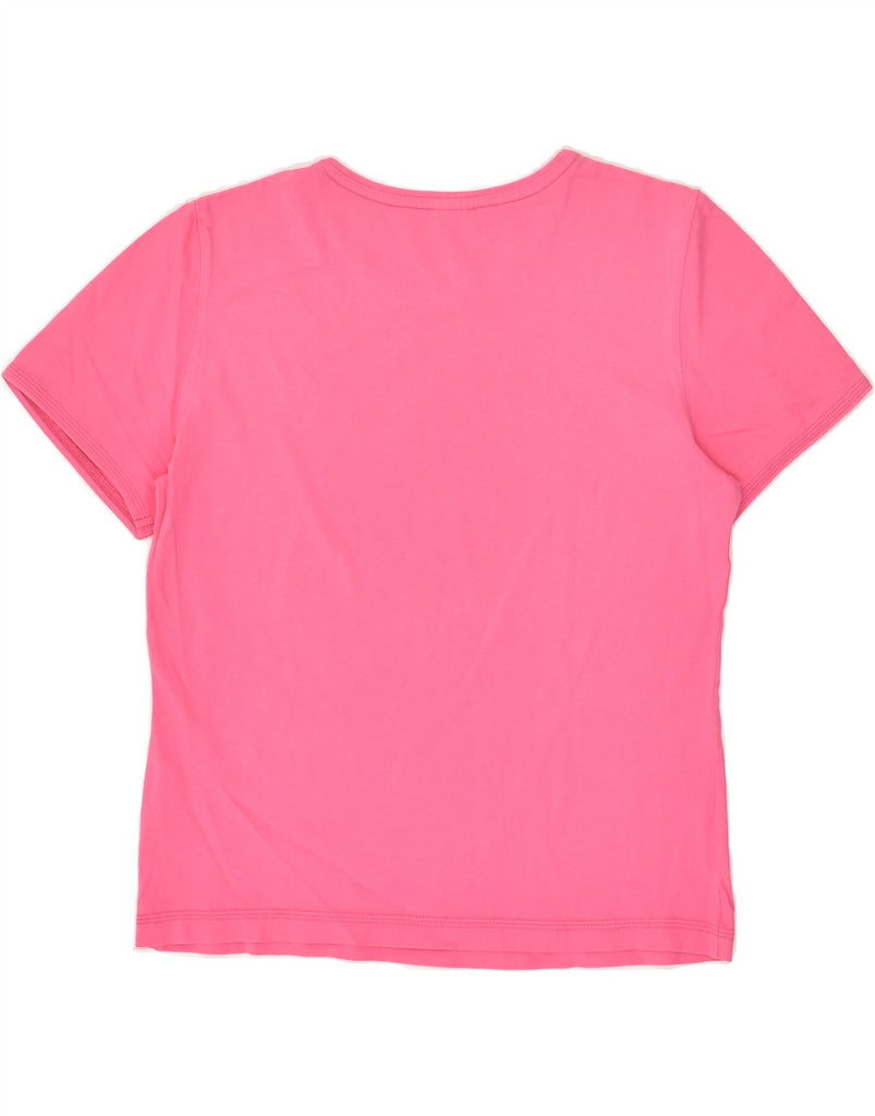 ADIDAS Womens T-Shirt Top UK 14 Large Pink Cotton | Vintage Adidas | Thrift | Second-Hand Adidas | Used Clothing | Messina Hembry 