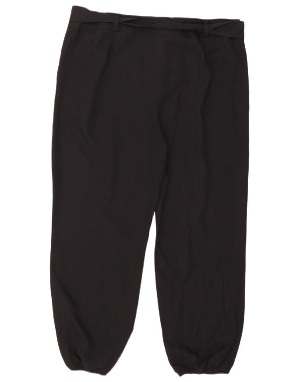 Marks & Spencer Womens High Waist Casual Trousers UK 18 XL W38 L28 Navy Blu