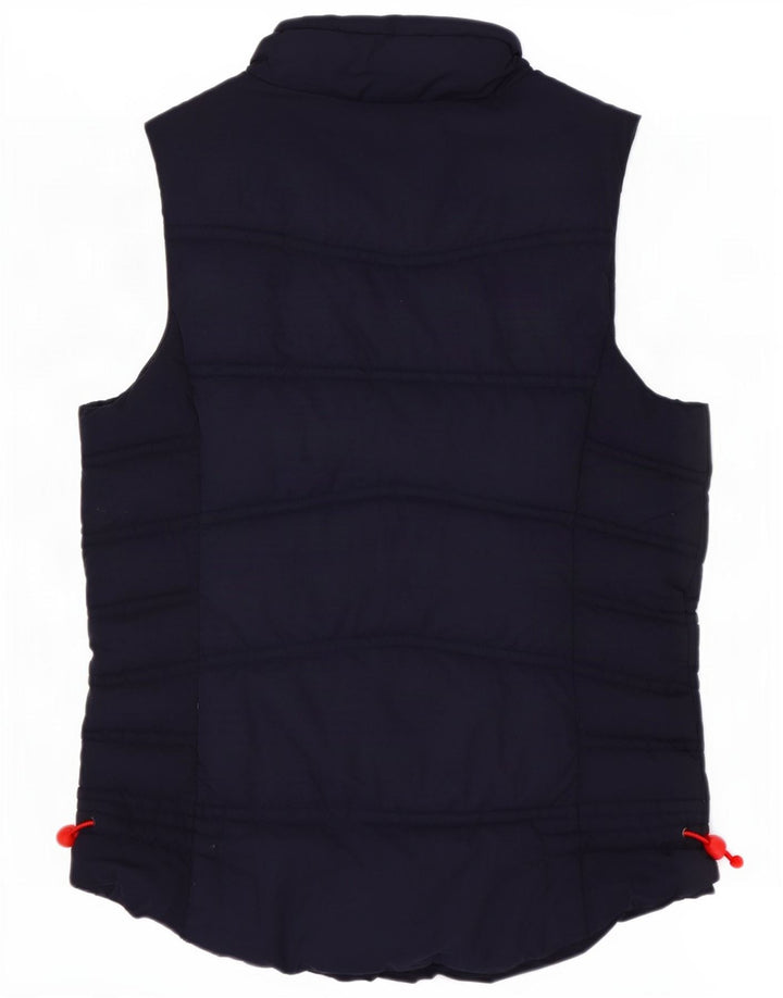 Weird Fish Womens Padded Gilet UK 8 Small Navy Blue Polyester