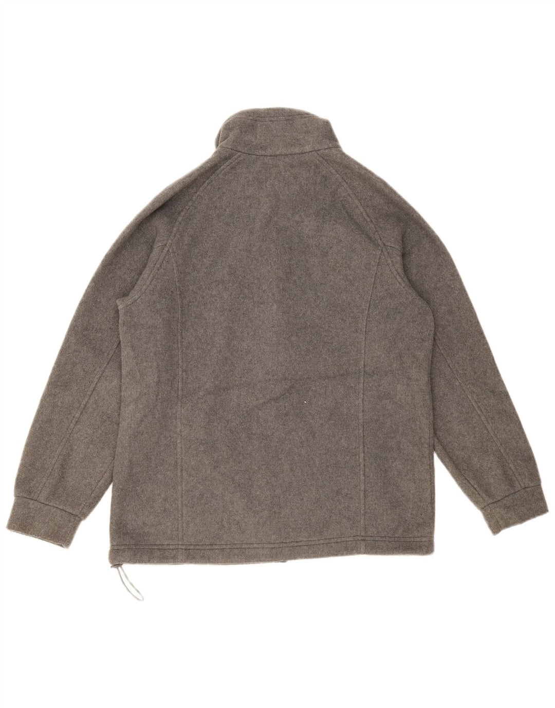 Marks & Spencer Womens Oversized Fleece Jacket UK 10 Small  Grey Polyester