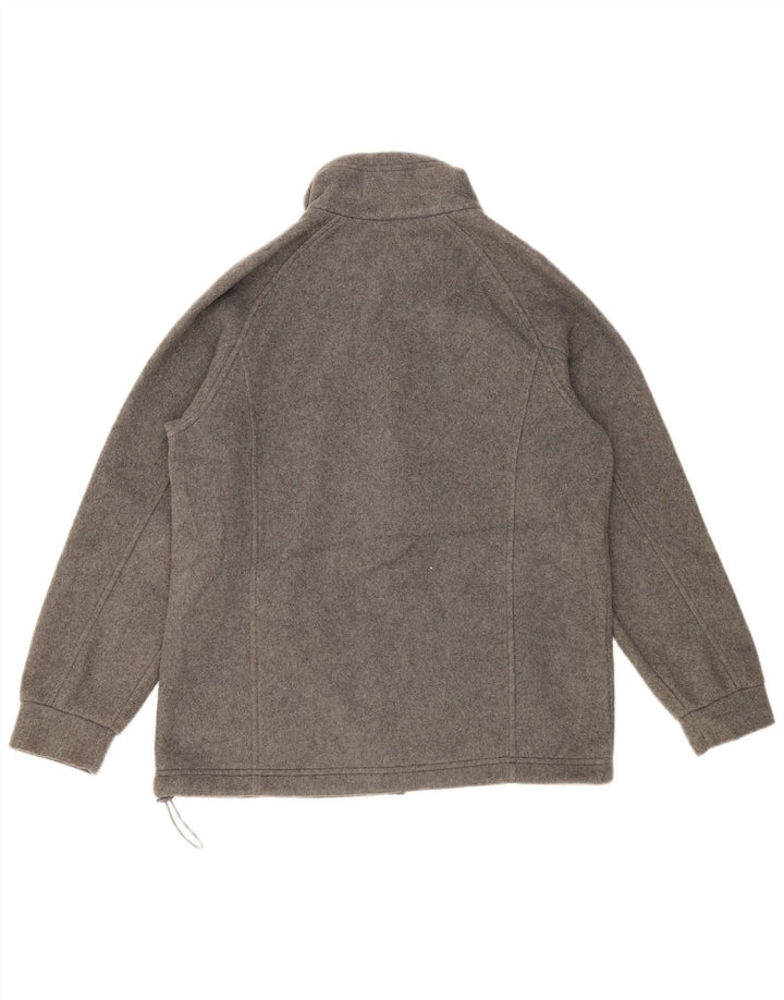 Marks & Spencer Womens Oversized Fleece Jacket UK 10 Small  Grey Polyester