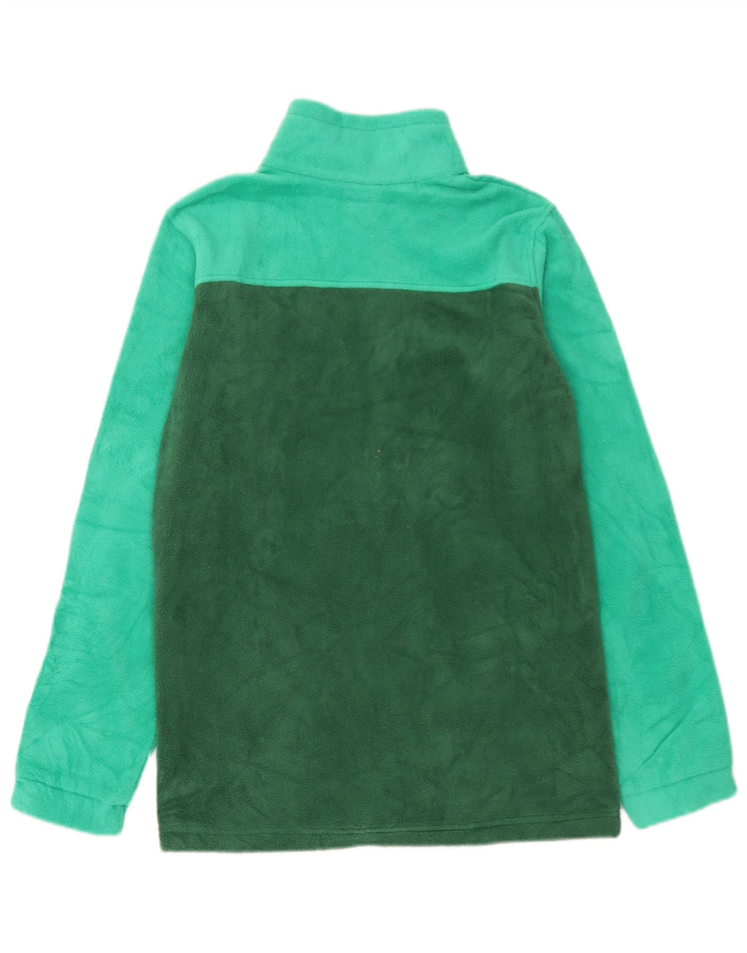 Columbia Boys Fleece Jacket 15-16 Years XL Green Colourblock Polyester