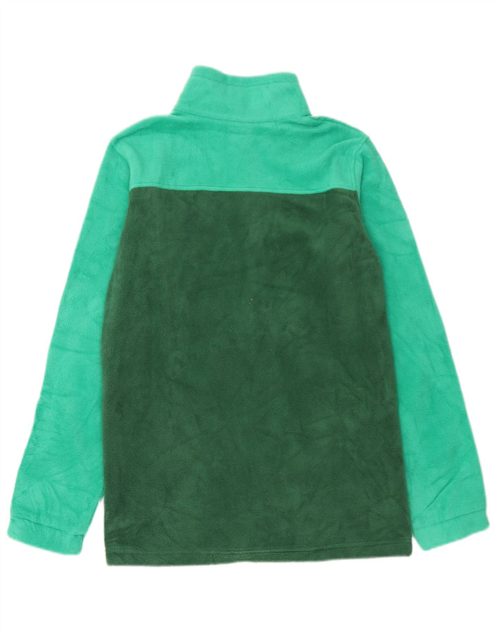 Columbia Boys Fleece Jacket 15-16 Years XL Green Colourblock Polyester