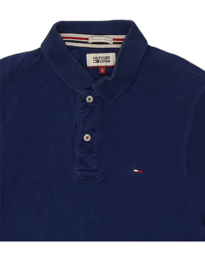 TOMMY HILFIGER Mens Polo Shirt Small Navy Blue Cotton | Vintage Tommy Hilfiger | Thrift | Second-Hand Tommy Hilfiger | Used Clothing | Messina Hembry 