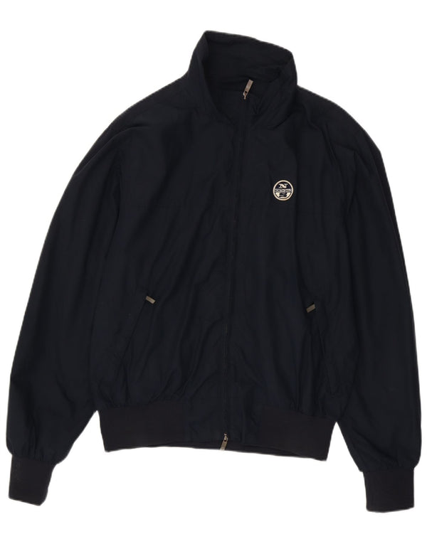 North Sails Mens Bomber Jacket UK 40 Large Navy Blue Polyamide