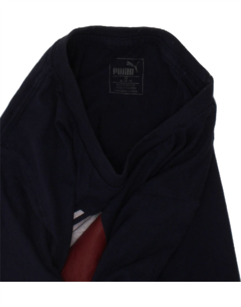 PUMA Boys Graphic T-Shirt Top 15-16 Years XL Navy Blue Cotton Vintage Puma and Second-Hand Puma from Messina Hembry 