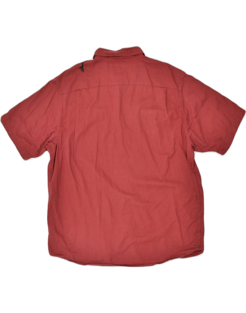 WRANGLER Mens Short Sleeve Shirt XL Red Cotton | Vintage | Thrift | Second-Hand | Used Clothing | Messina Hembry 