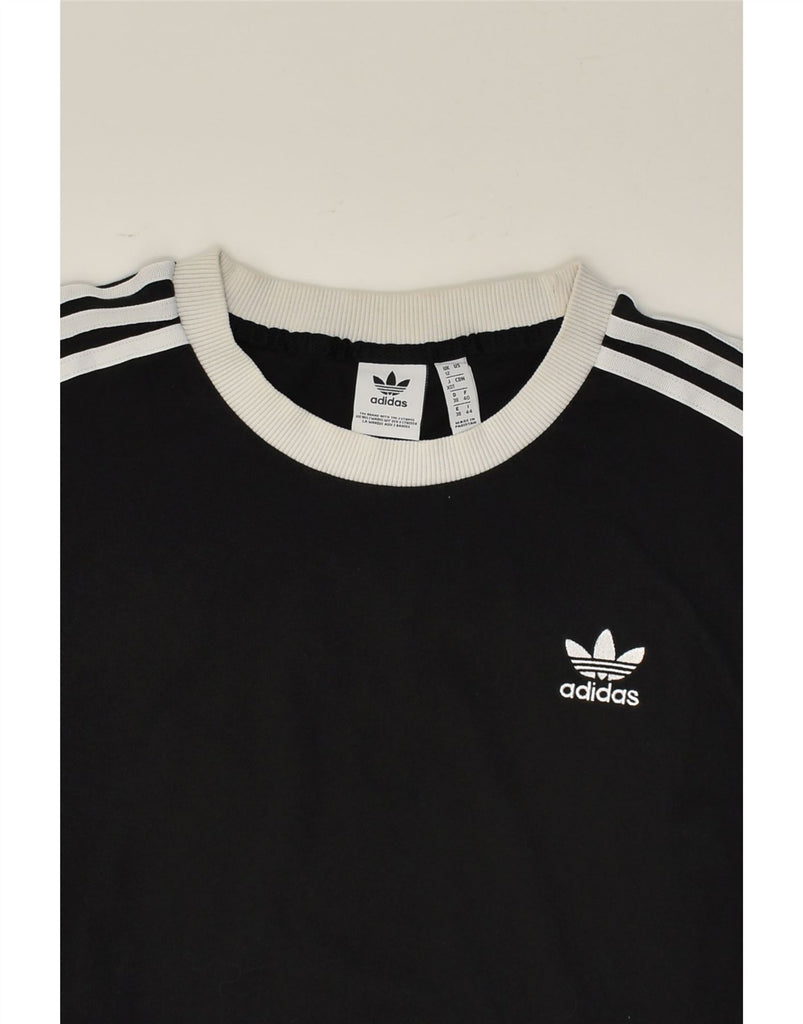 ADIDAS Womens T-Shirt Top UK 12 Medium  Black | Vintage Adidas | Thrift | Second-Hand Adidas | Used Clothing | Messina Hembry 