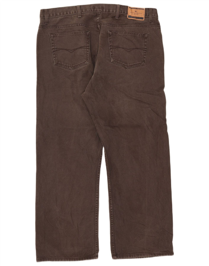 Marks & Spencer Mens Blue Harbour Straight Jeans W42 L29 Brown Cotton