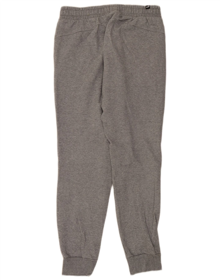 Puma Mens Tracksuit Trousers Joggers Medium Grey Flecked Cotton
