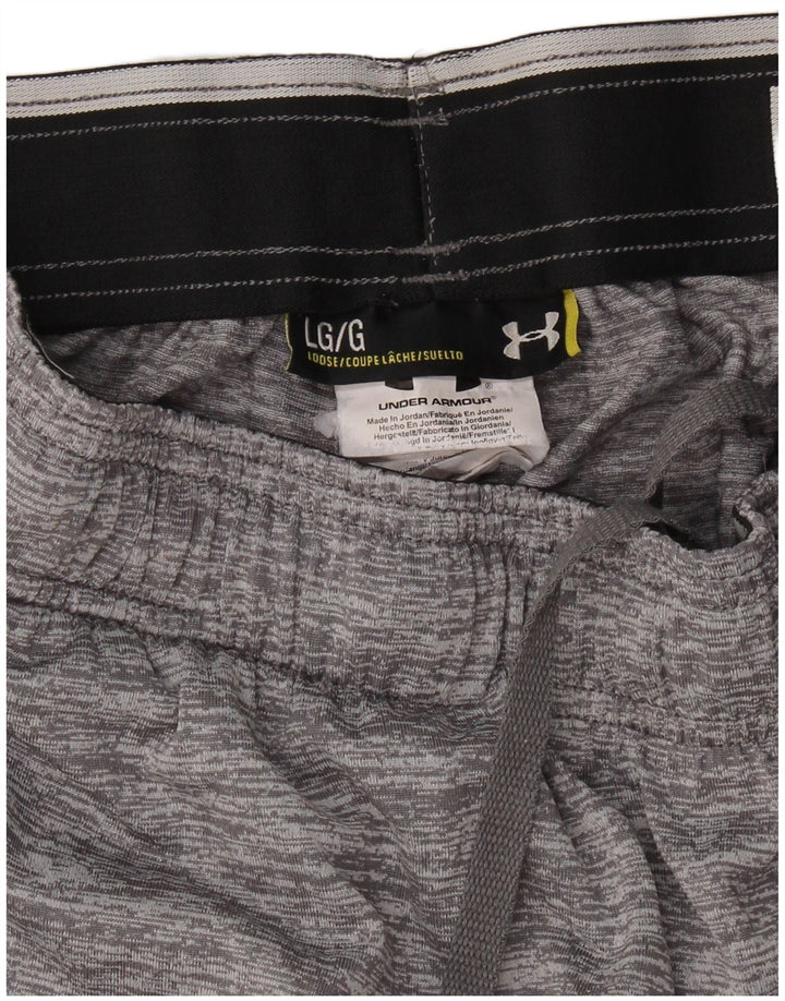 UNDER ARMOUR Mens Sport Shorts Large Grey Colourblock Polyester