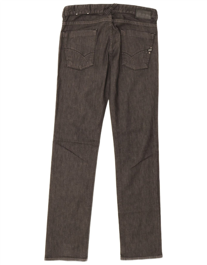 Gas Mens Straight Jeans W33 L34 Grey Cotton