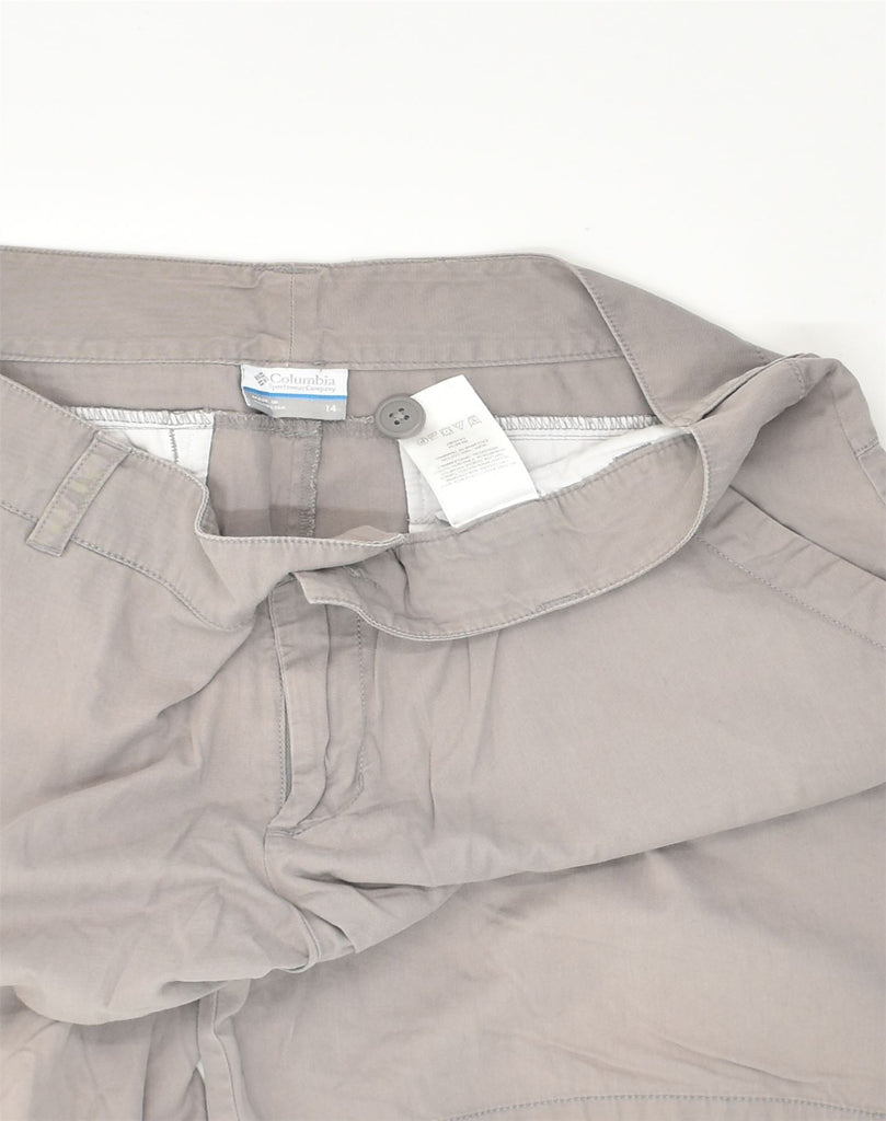 COLUMBIA Womens Chino Shorts US 14 XL W38 Grey Cotton | Vintage Columbia | Thrift | Second-Hand Columbia | Used Clothing | Messina Hembry 