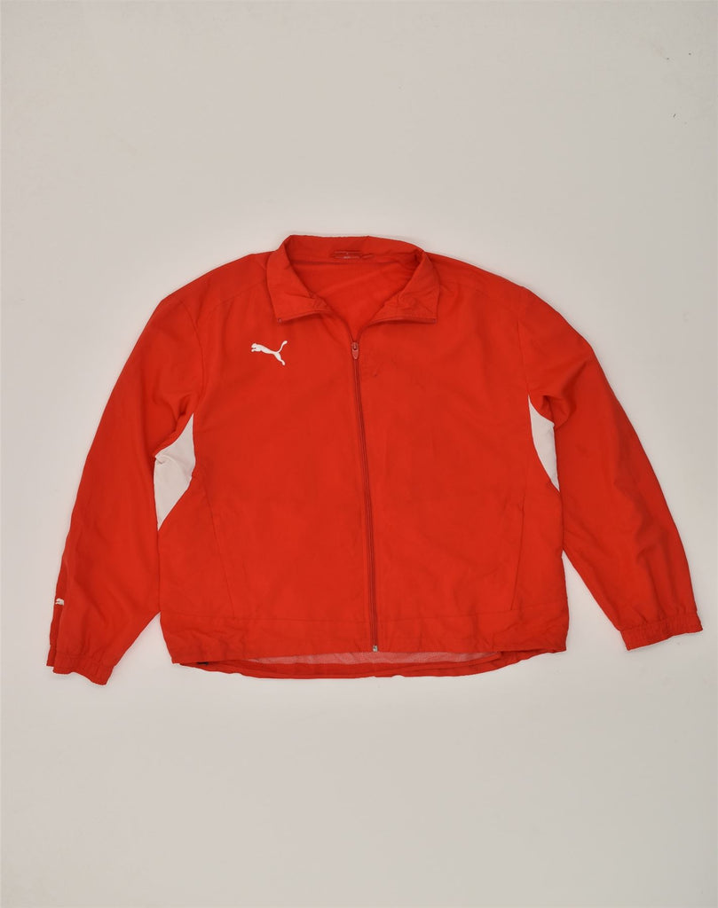 PUMA Mens Tracksuit Top Jacket XL Red Colourblock Polyester | Vintage Puma | Thrift | Second-Hand Puma | Used Clothing | Messina Hembry 