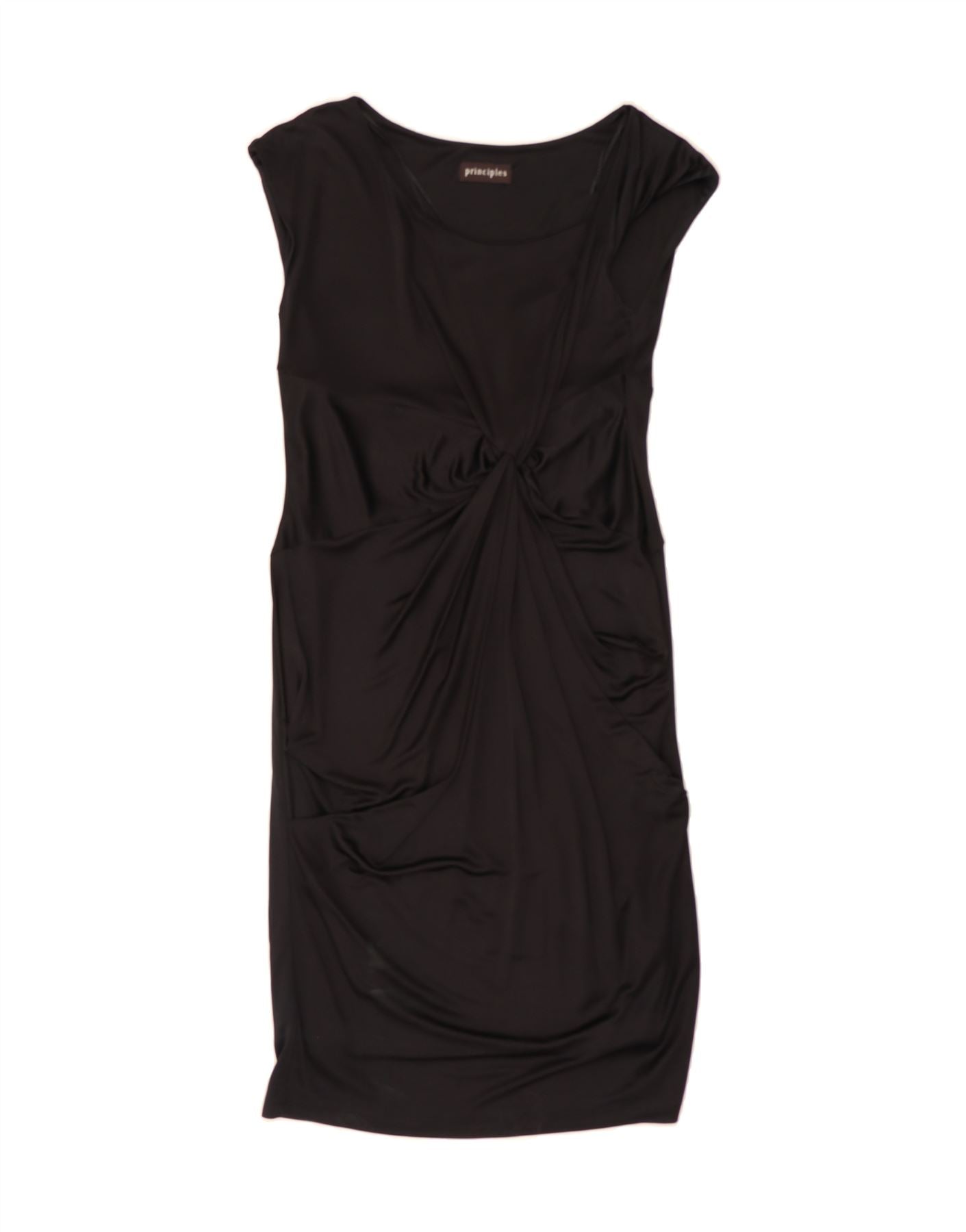 PRINCIPLES Womens Sleeveless Sheath Dress UK 12 Medium Black