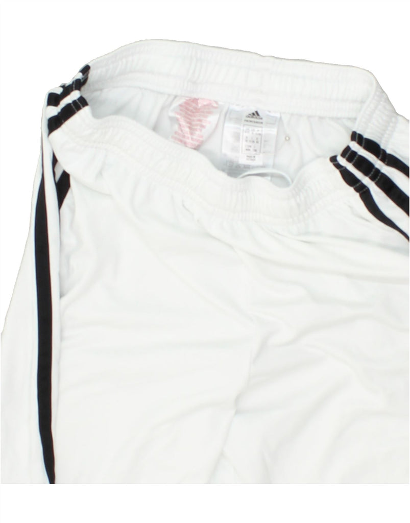ADIDAS Boys Sport Shorts 11-12 Years White Polyester | Vintage Adidas | Thrift | Second-Hand Adidas | Used Clothing | Messina Hembry 
