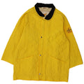 MERIT CUP Mens Loose Fit Quilted Jacket IT 46 Small Yellow Polyester