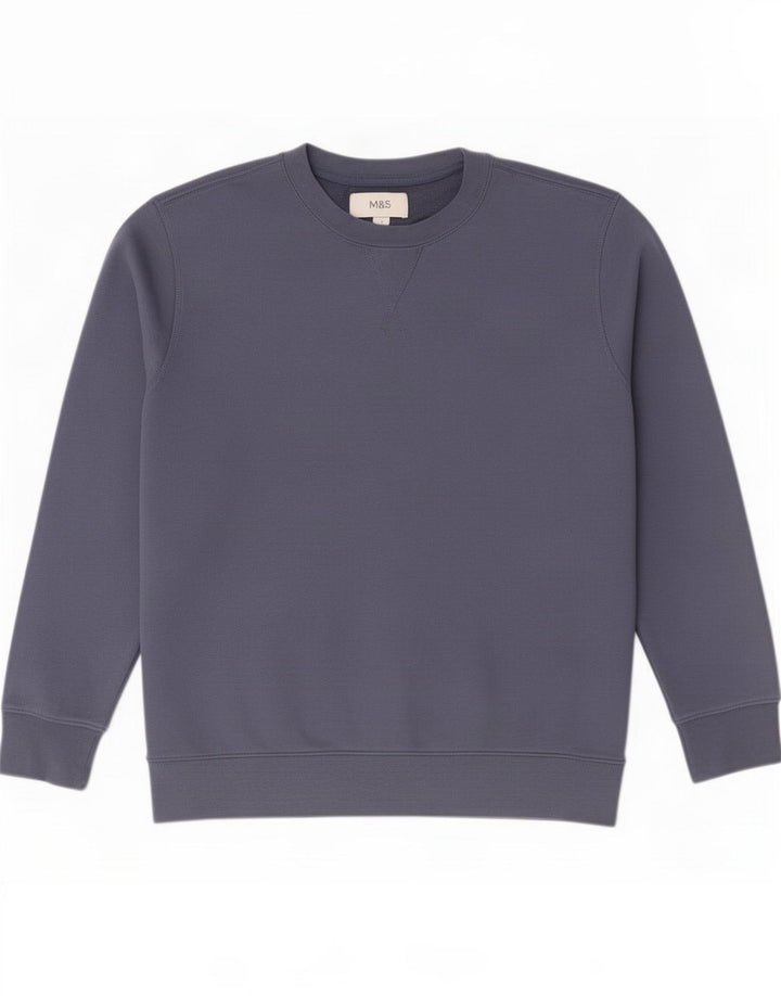 Marks & Spencer Mens Sweatshirt Jumper Medium Navy Blue Cotton