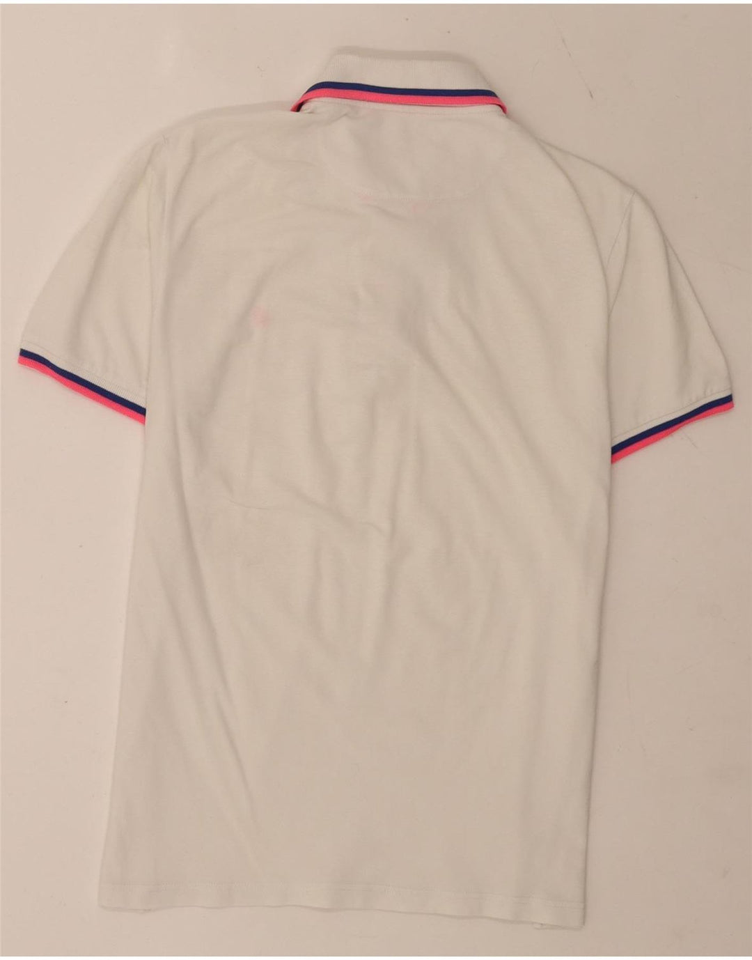 Brooksfield Mens Slim Fit Polo Shirt IT 50 Medium White Colourblock