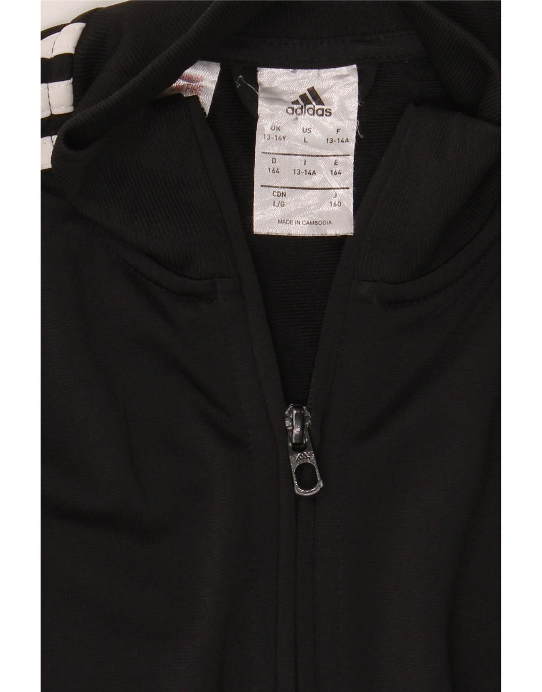 ADIDAS Boys Climacool Full Tracksuit 13-14 Years Black Striped Polyester Vintage Adidas and Second-Hand Adidas from Messina Hembry 